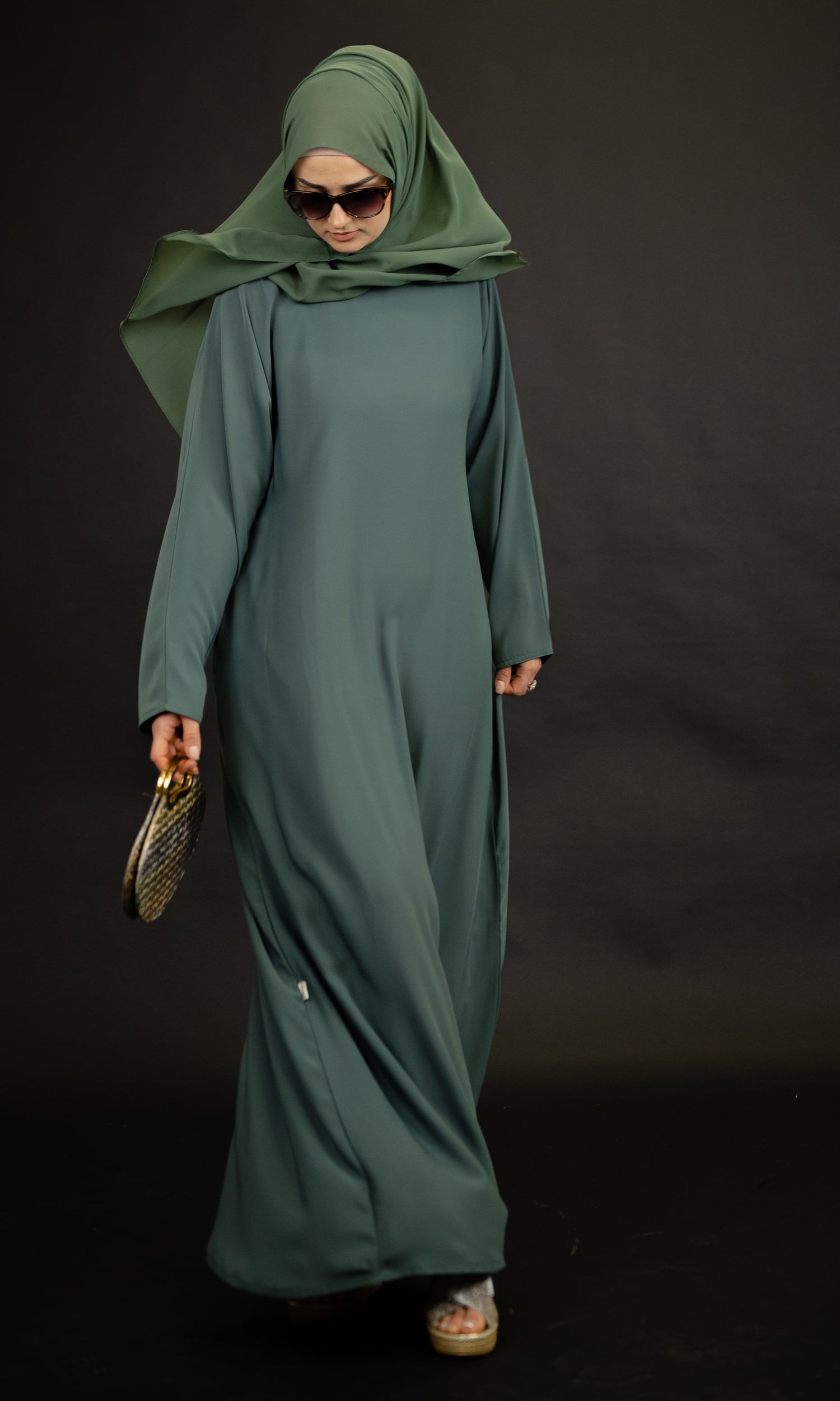 Casual Abaya - Jade Green