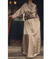 Satin Long-Sleeve Dress