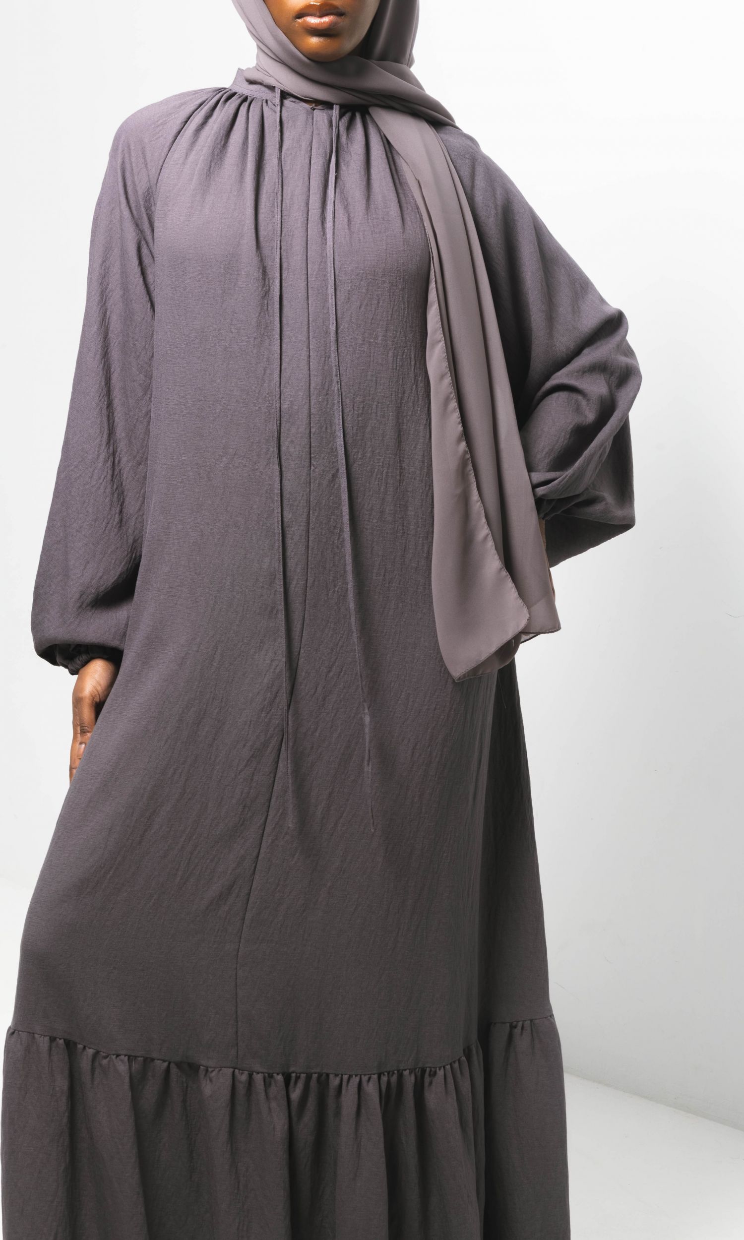 Linen Balloon Sleeve - Lavendar