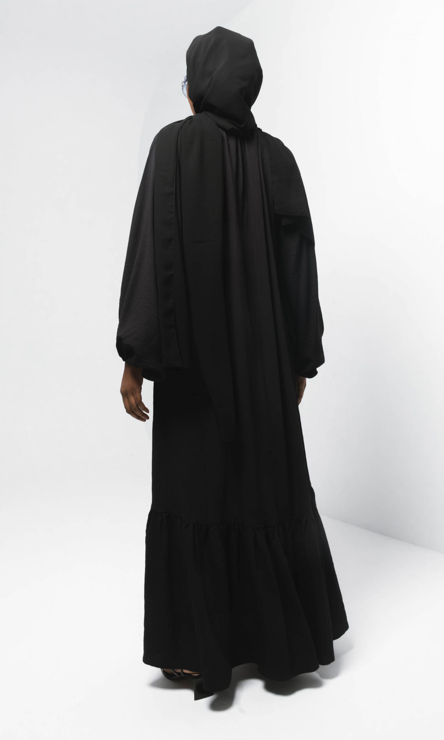 Linen Balloon Sleeve - Black