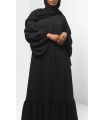 Linen Balloon Sleeve - Black