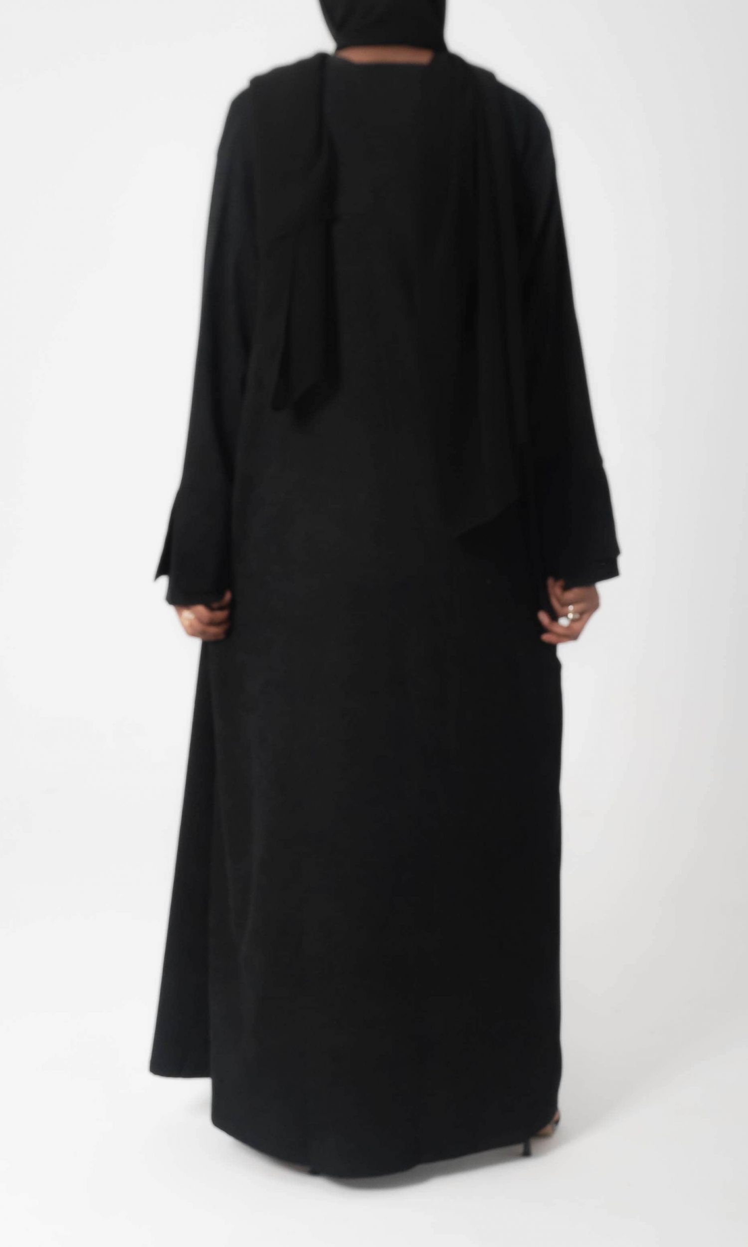 Corduroy Bisht - Black