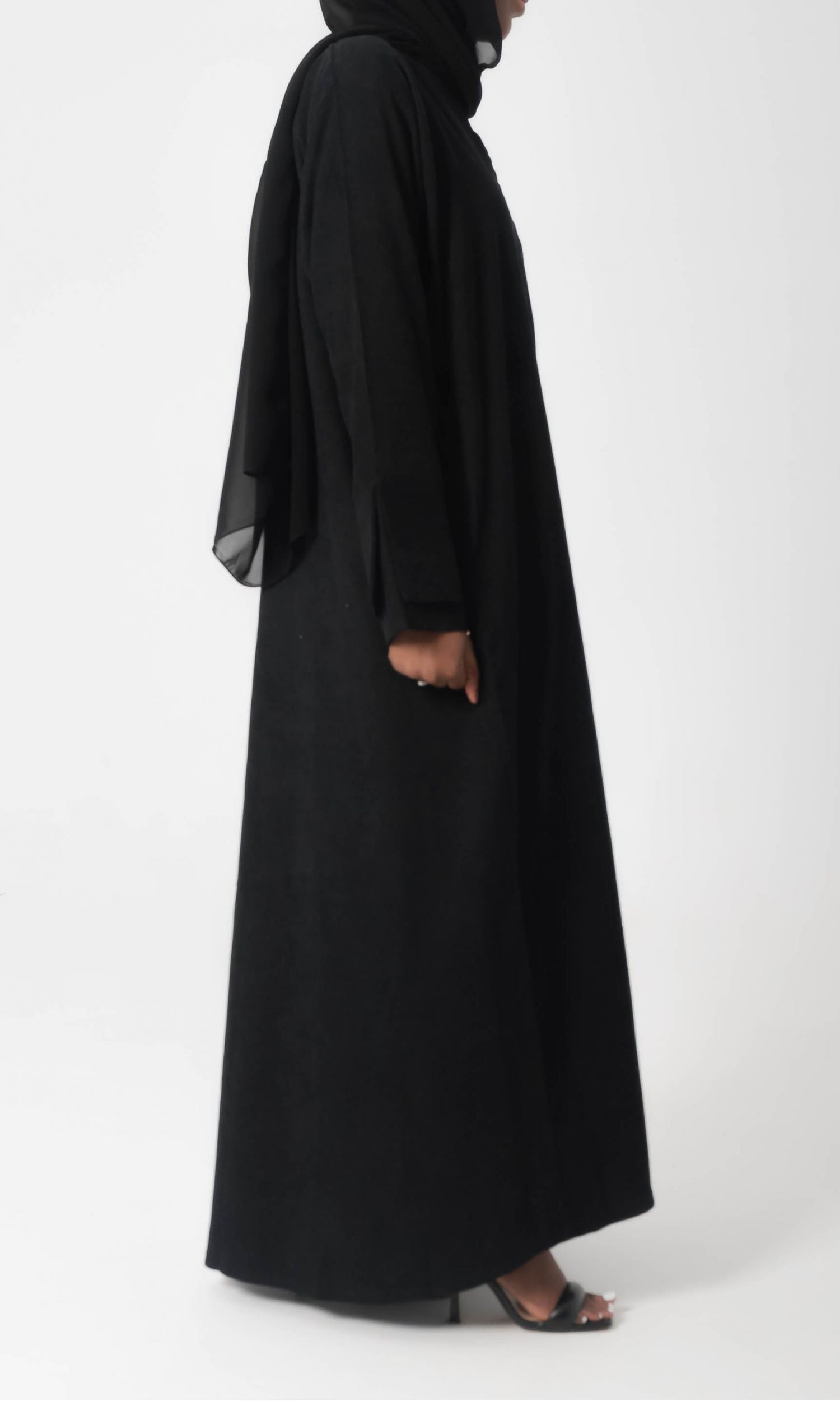 Corduroy Bisht - Black