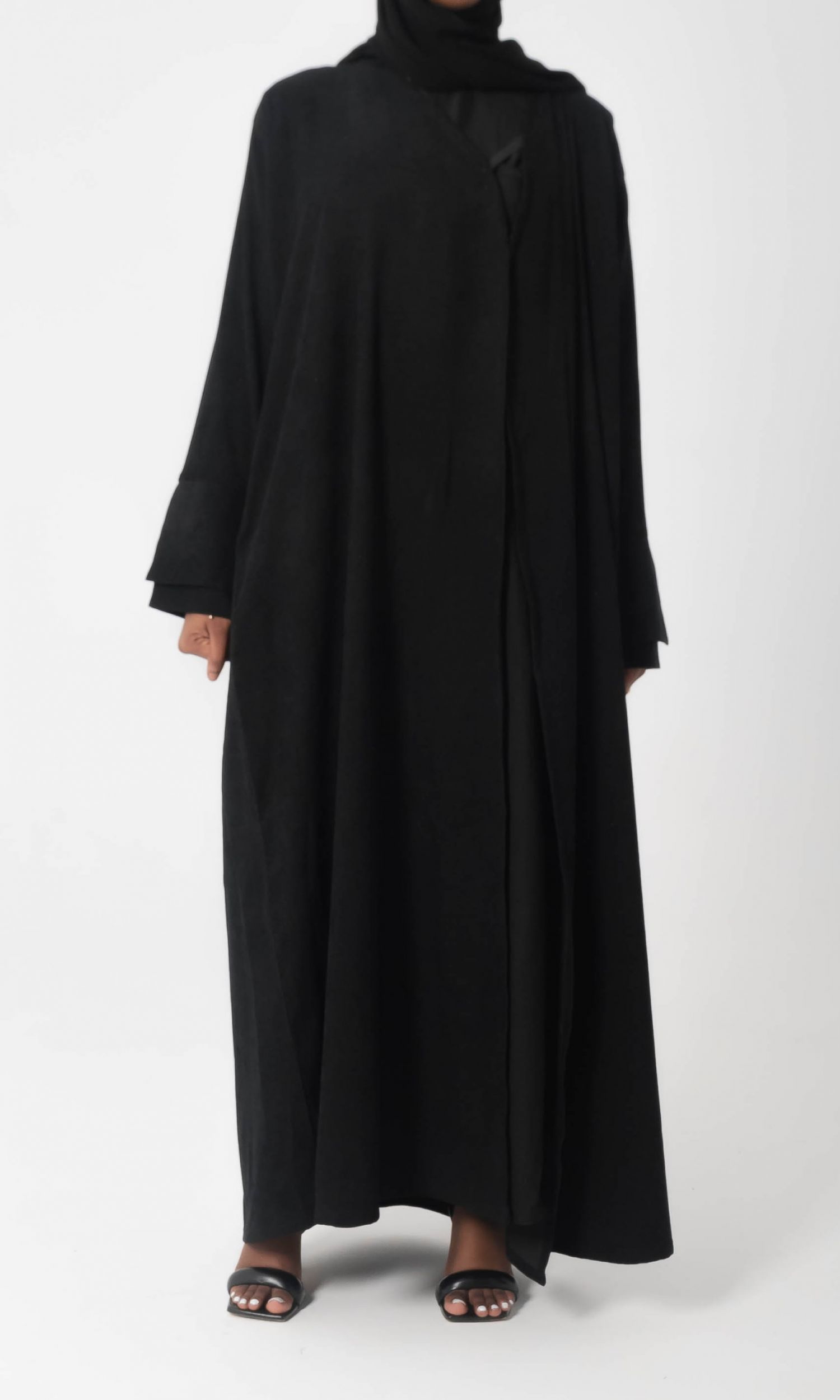 Corduroy Bisht - Black