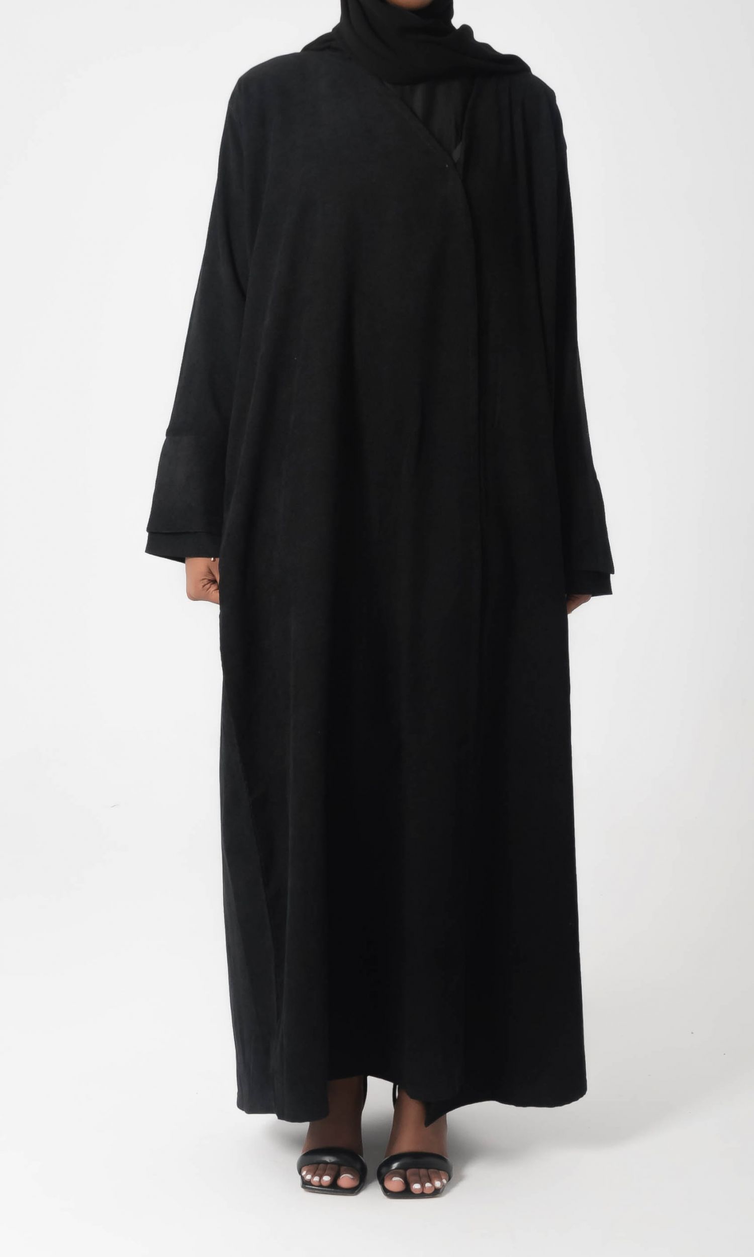 Corduroy Bisht - Black