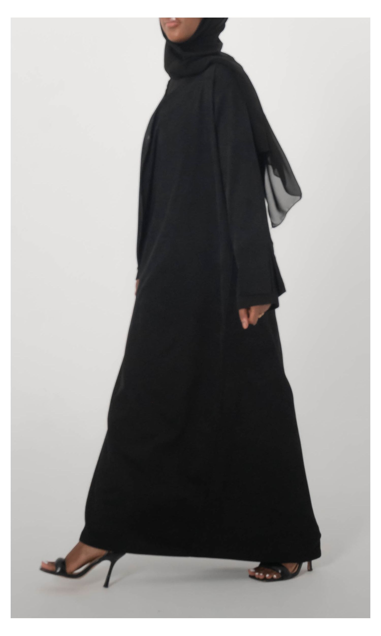 Corduroy Bisht - Black
