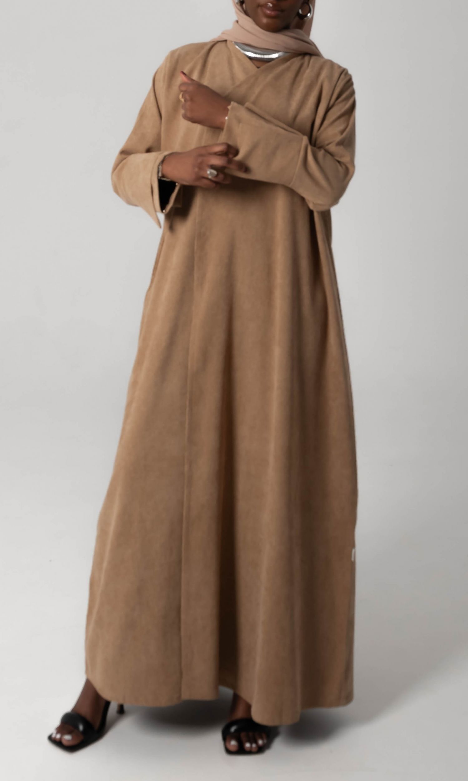 Corduroy Bisht - Teddy
