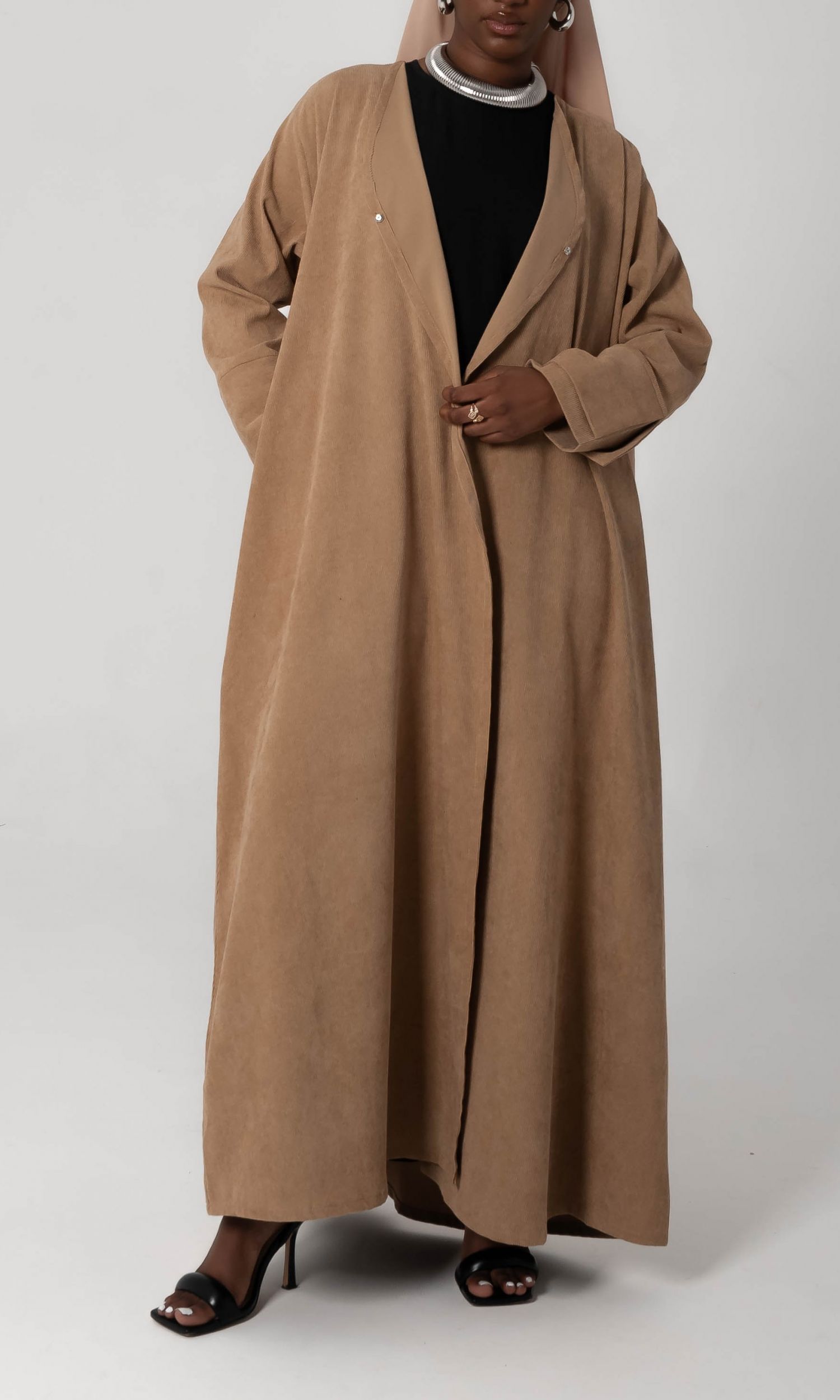 Corduroy Bisht - Teddy