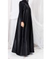 Satin Slip Dress - Black