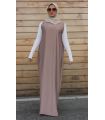 Sateen Sleeveless Slip in Mauve
